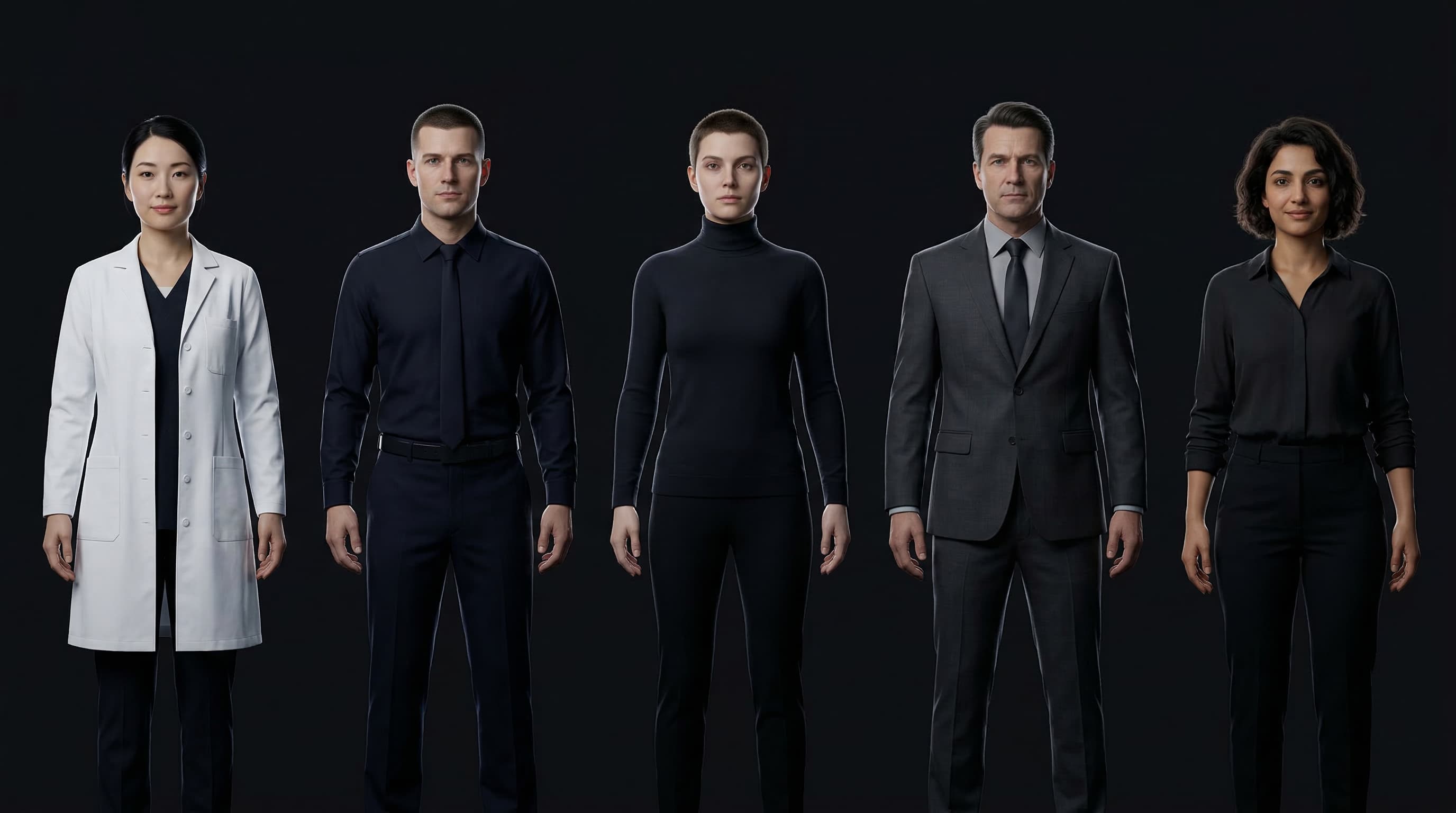 AVARA persona library - 5 custom digital humans