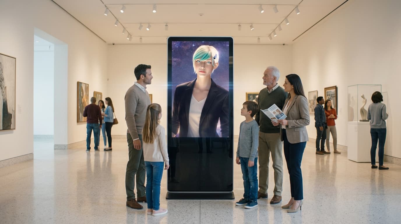 AVARA guide avatar in museum